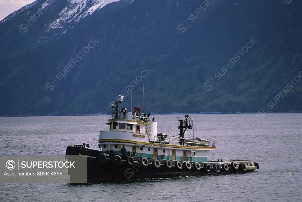 Fishing boat in the sea, Alaska, USA