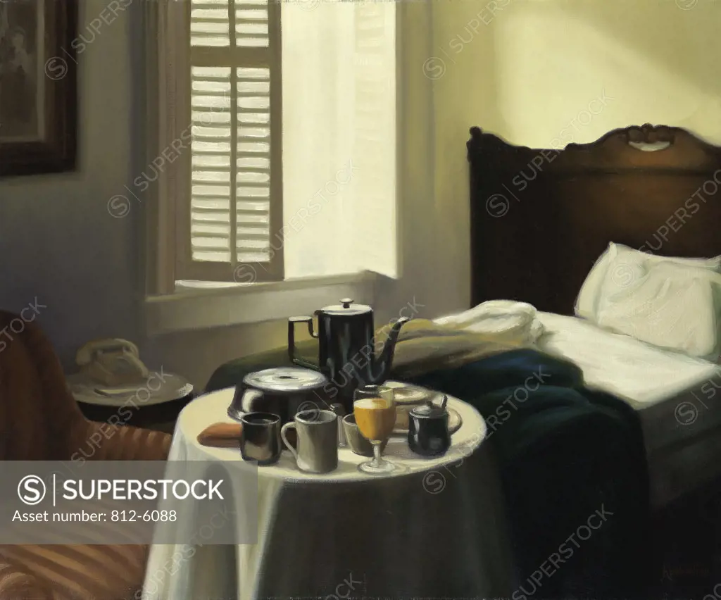 Morning Indulgence Dale Kennington (20th C./American) Oil on canvas