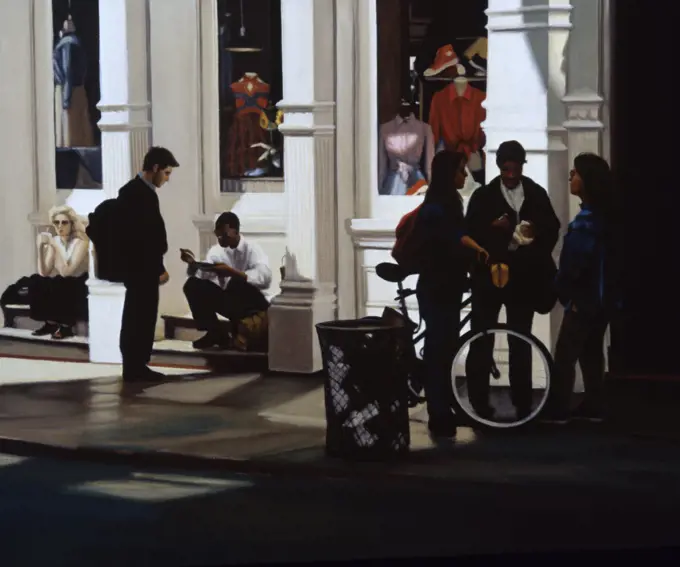 Urban Style Dale Kennington (20th C./American) Oil on canvas