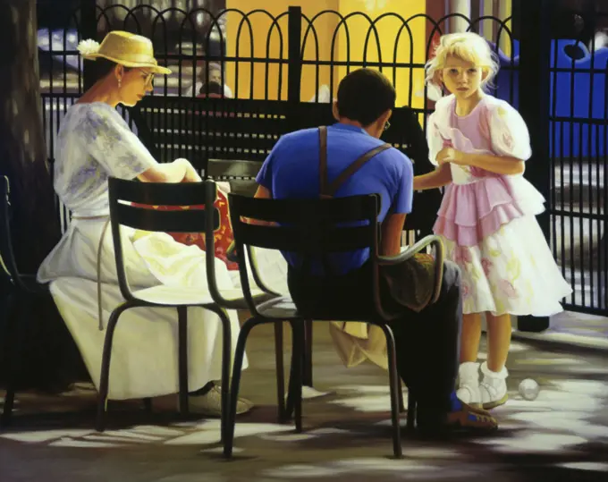 Family Picnic Dale Kennington (20th C./American) Oil on canvas