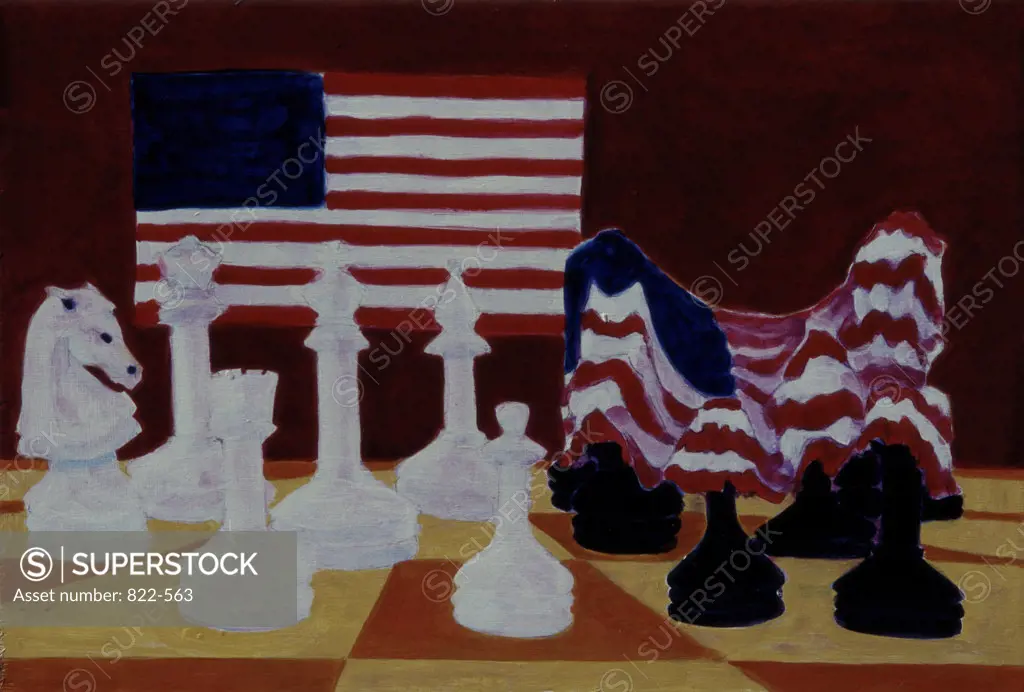 America Under Wraps 2005 Gil Mayers (b.1947 American) Acrylic On Panel Private Collection