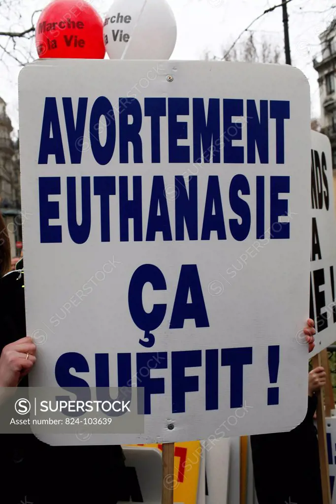 Pro_Life anti_abortion demonstration in Paris.