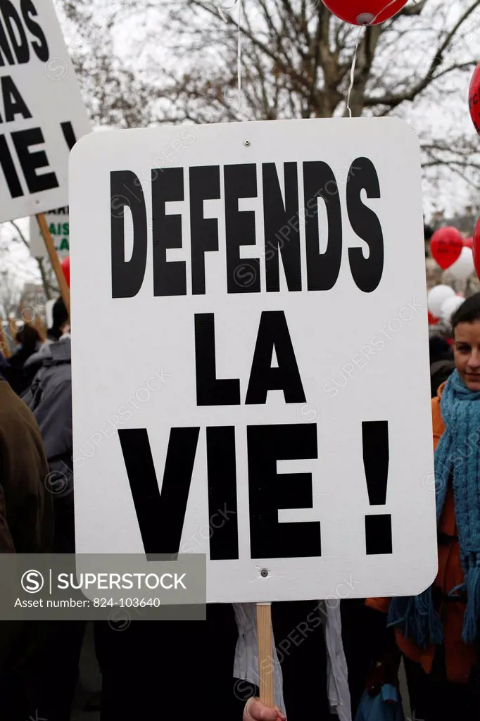 Pro_Life anti_abortion demonstration in Paris.