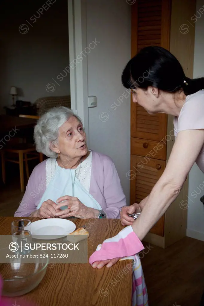 ELDERLY PERSON EATING