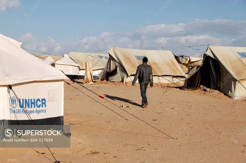 Somali refugee in Choucha camp.
