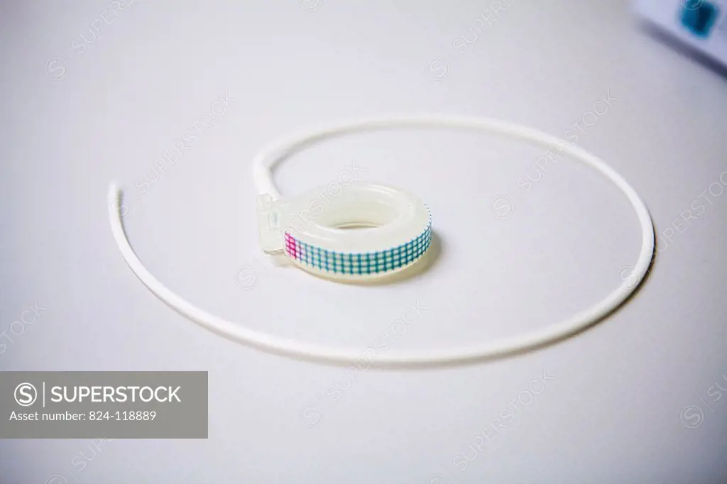 Reportage in the Obesity Clinic IPCO in Mulhouse, France. A gastric ring.