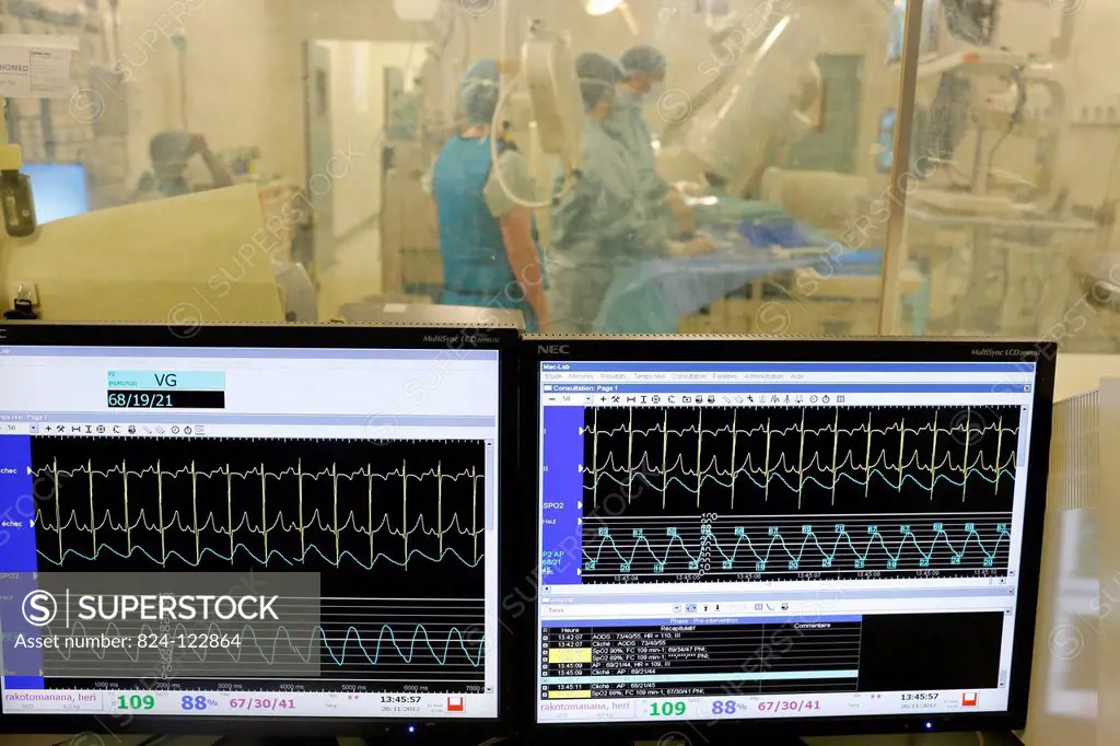 Heart surgery monitoring (catheterism)