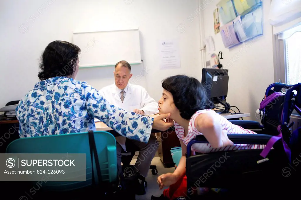 Reportage at the Jérôme Lejeune Institute in Paris, France. The Institute treats patients suffering from Down's Syndrome and other intellectual disabi...