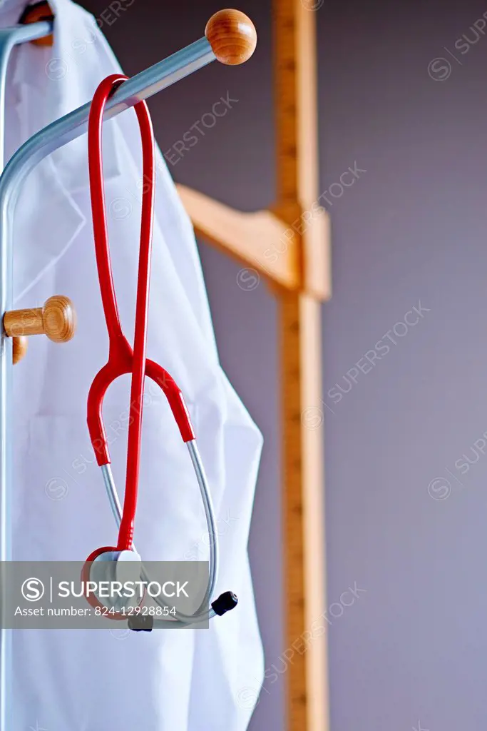 White coat and stethoscope.