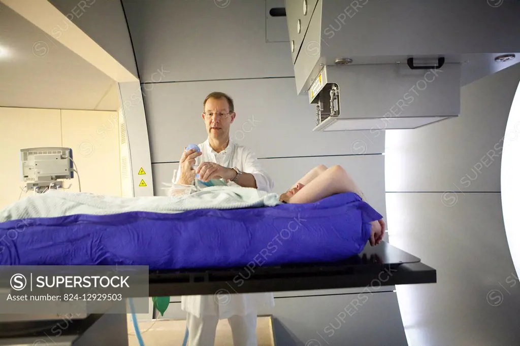 Reportage at the Rinecker Proton Therapy Center in Munich, Germany. The centre has the latest equipment for proton therapy treatment. Proton therapy i...