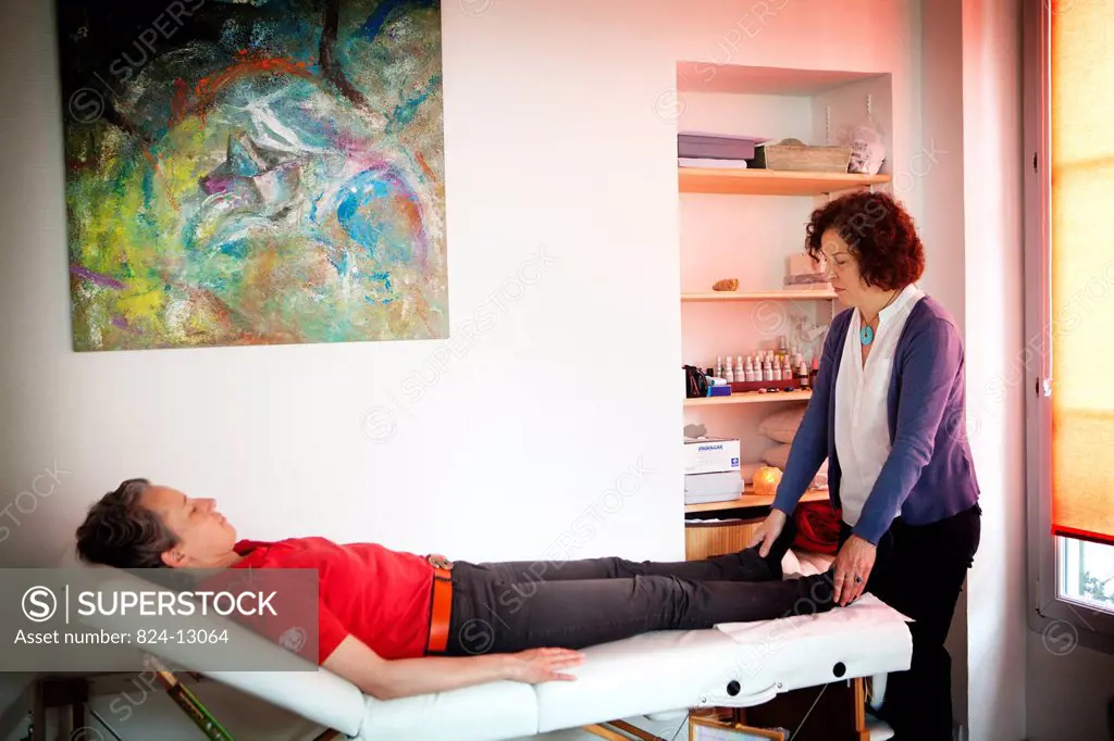 Reportage at an olfactotherapy practice in Paris. Olfactotherapy is a method that uses the smells and vibrations of essential oils to elicit conscious...