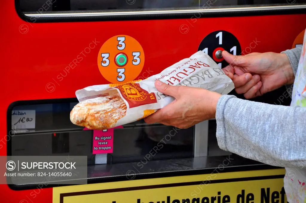 Bread vending machine.