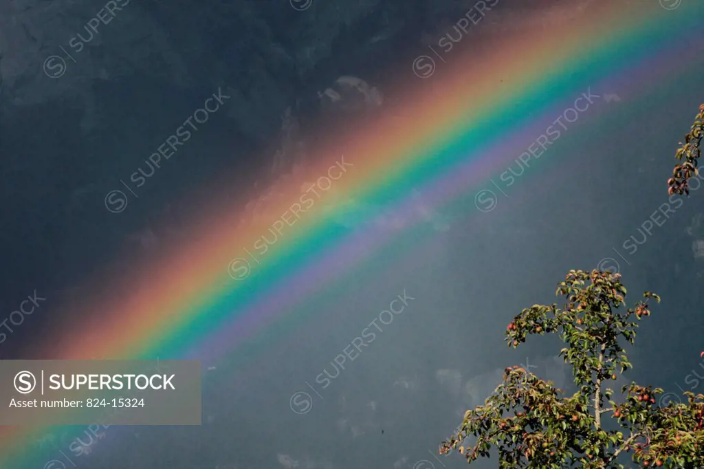 Rainbow in the French Alps.