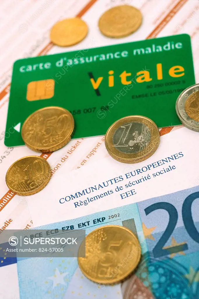 France´s national, electronic, medical insurance card.