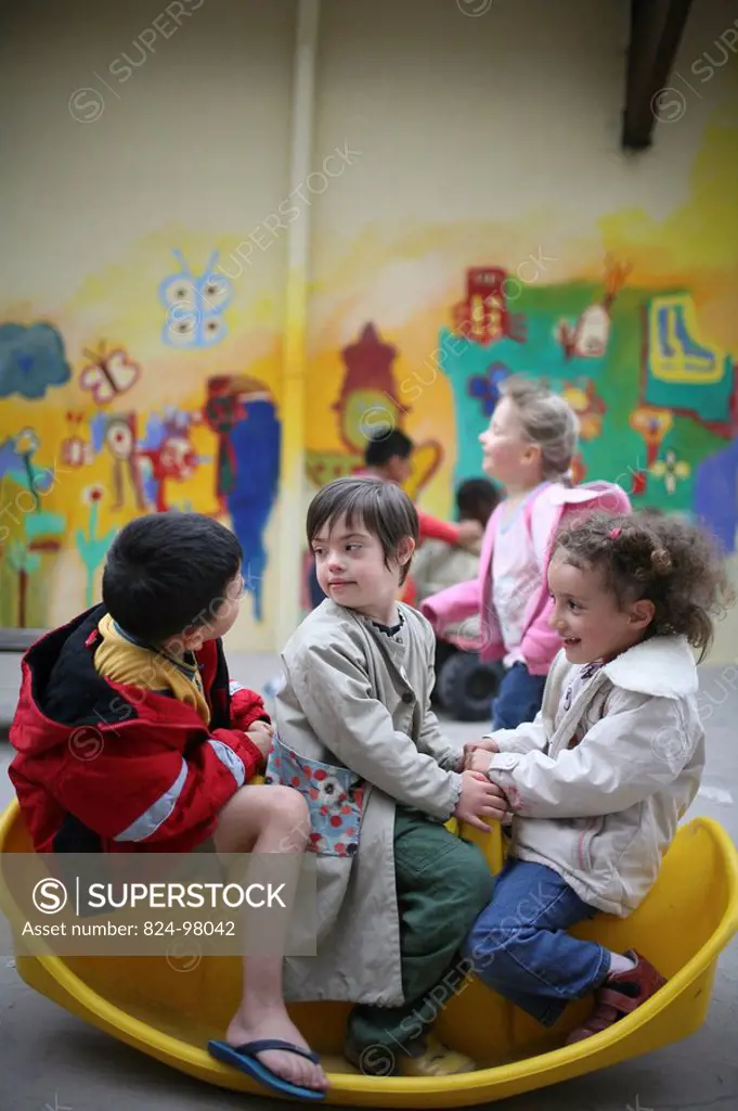 5_year_old girl with down´s syndrome in an ordinary nursery school.