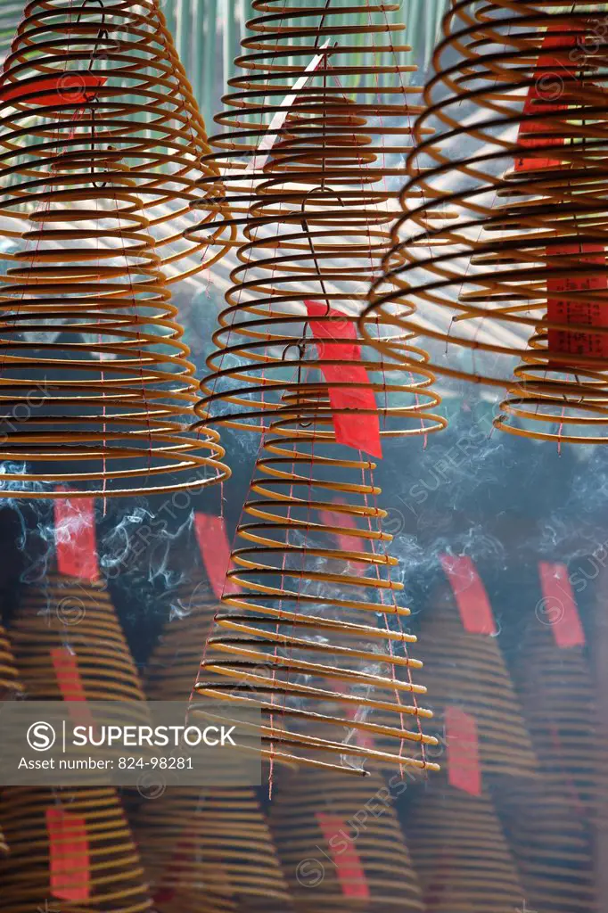 Kun Iam Temple. Incense coils.