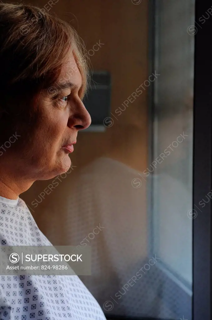 Photo essay at Lyon hospital, France. Department of urology. Trans woman after a sex reassignment surgery, vaginoplasty.