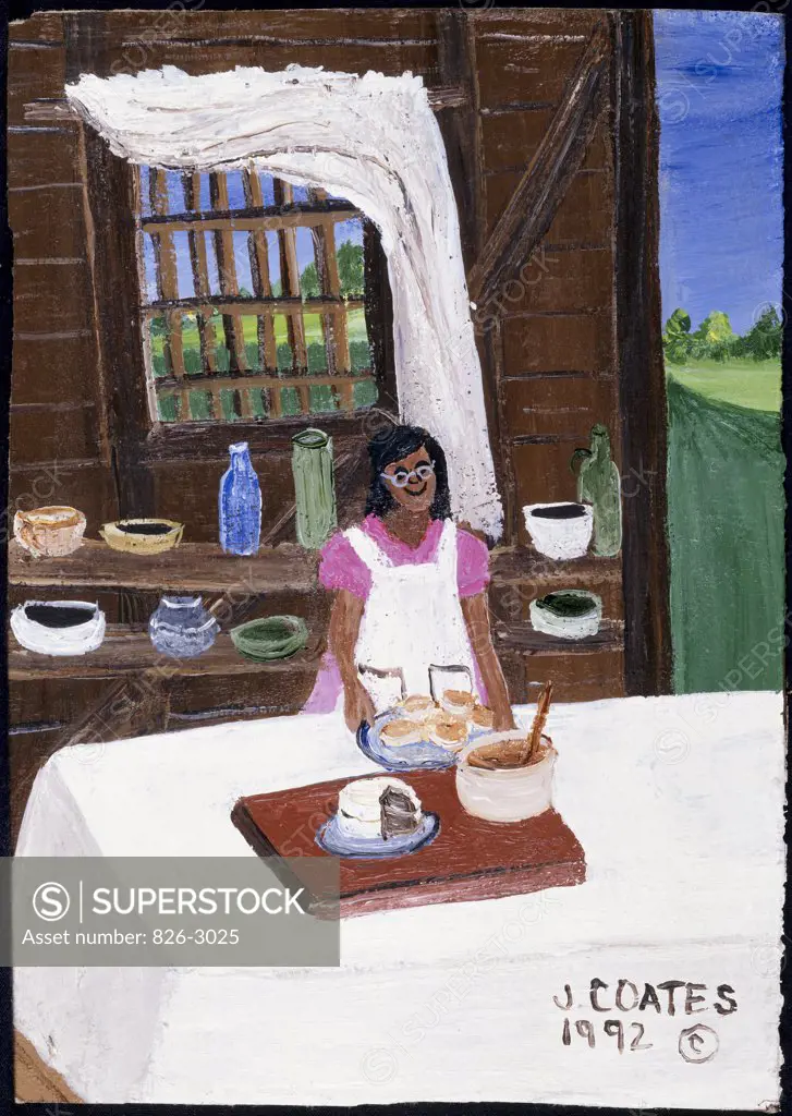 Mama Loves to Cook II 1992 Jessie Coates (20th C./American) Acrylic on masonite Private Collection