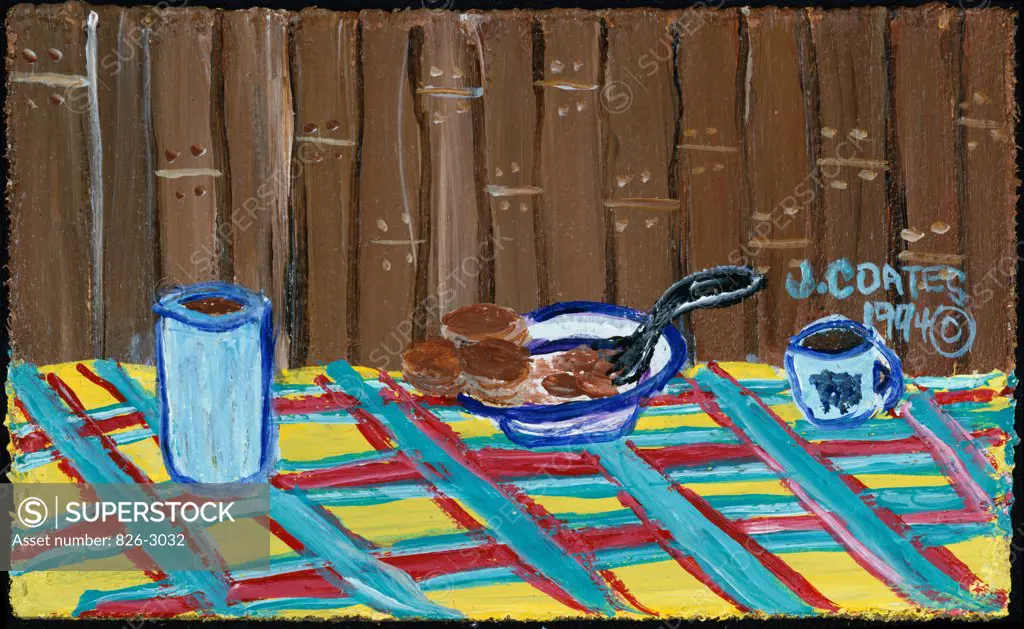 Figs and Biscuits 1994 Jessie Coates (20th C./American) Acrylic on masonite Private Collection