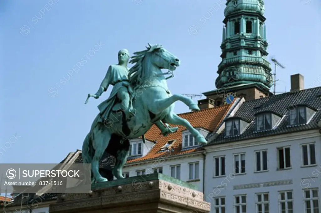 Statue of Absalon Hojbro Plads Copenhagen Denmark