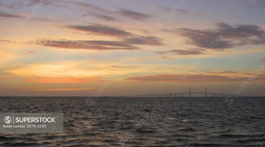 Sunset over the sea, St. Petersburg, Florida, USA