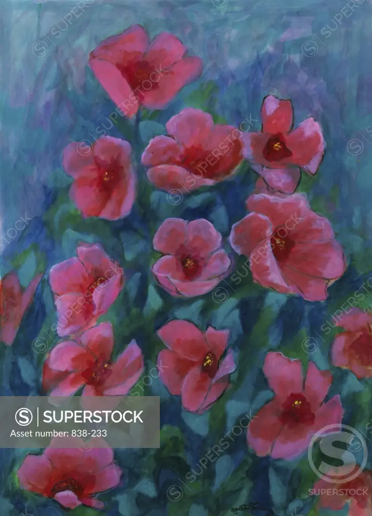 Flower Series I 1996 Hyacinth Manning (b.1954/American) Acrylic on paper 