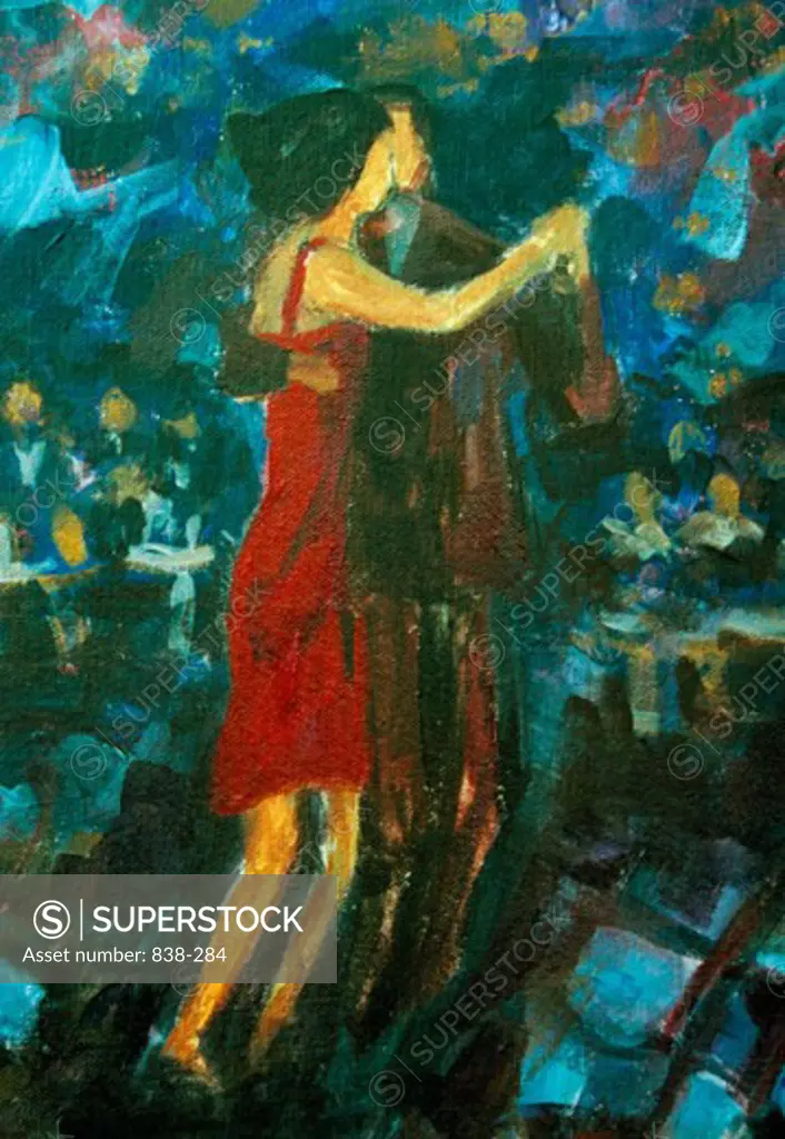 Couple Dancing II Hyacinth Manning (b.1954 African-American) Acrylic on Canvas