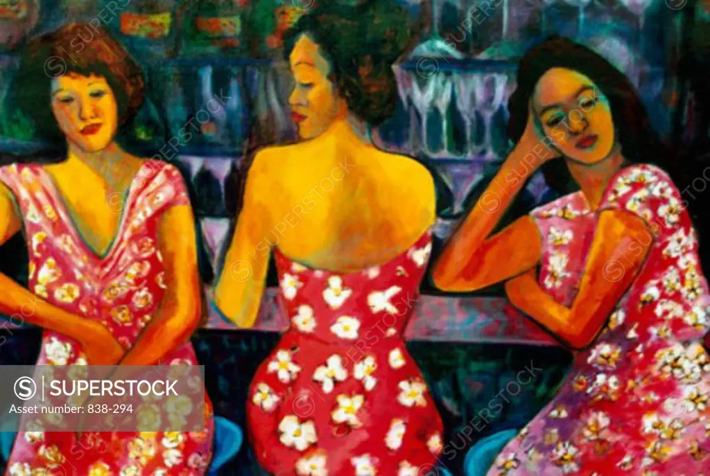 Ladies Night Out 2004 Hyacinth Manning (b.1954 African-American) Acrylic on Canvas