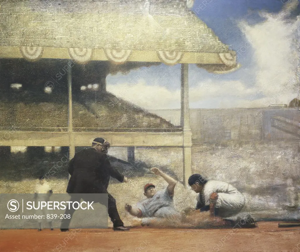 Sliding in Yankee Stadium Lance Richbourg (b.1938/American)