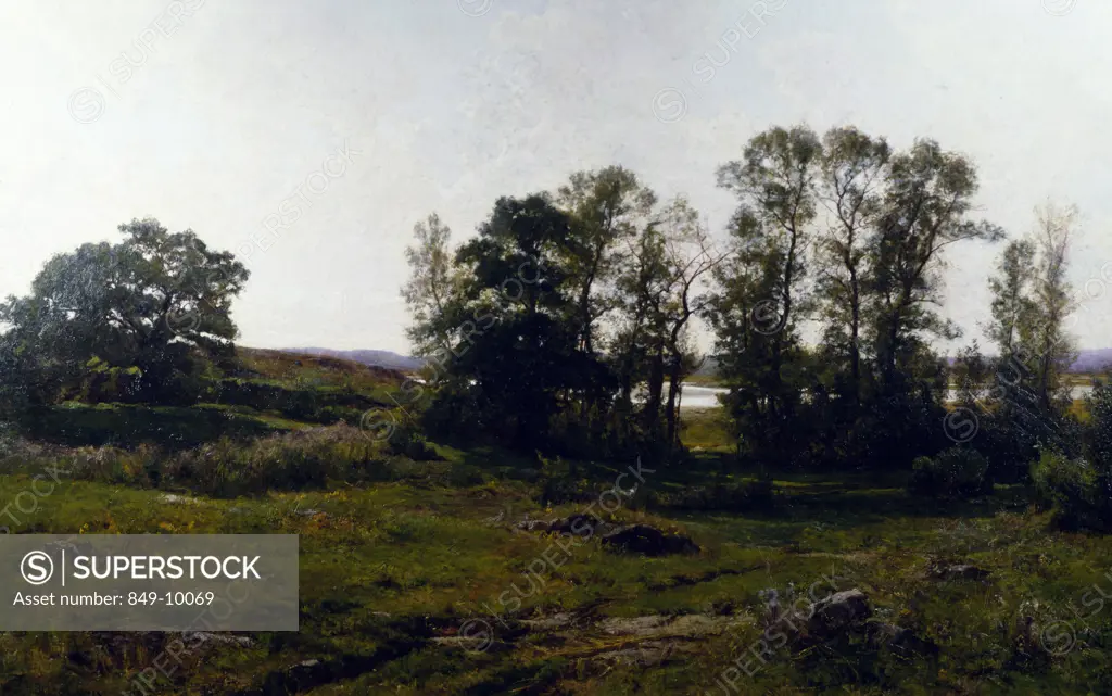 Road to The River by Hugh Bolton Jones,  oil on canvas,  1880,  (1848-1927),  USA,  Pennsylvania,  Philadelphia,  David David Gallery
