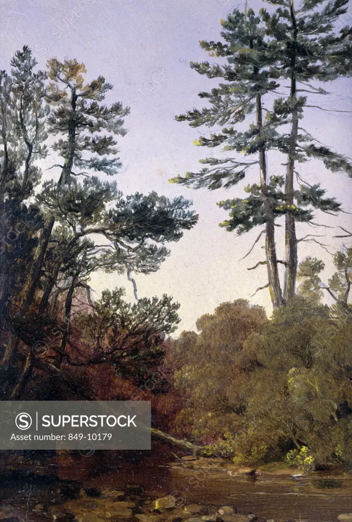 Early Autumn by Russell Smith,  oil on canvas,  (1812-1896 ),  USA,  Pennsylvania,  Philadelphia,  David David Gallery