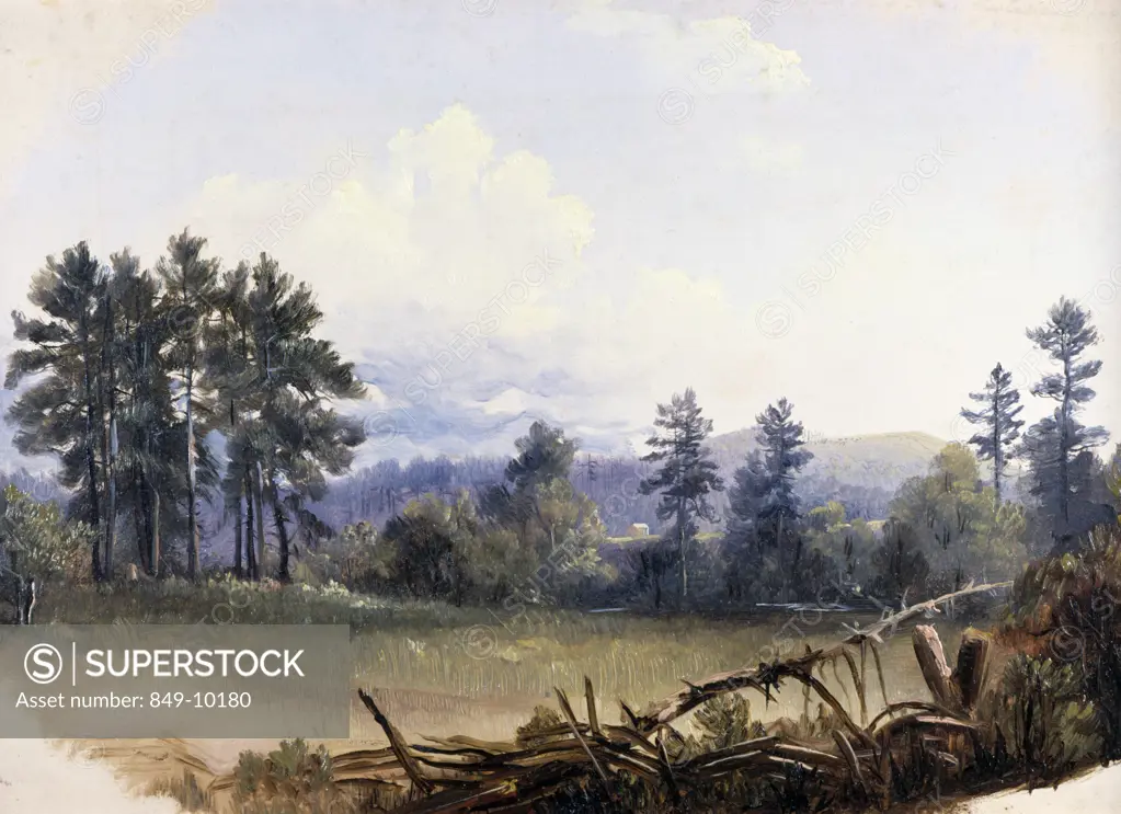 Landscape by Russell Smith,  oil on canvas,  (1812-1896 ),  USA,  Pennsylvania,  Philadelphia,  David David Gallery
