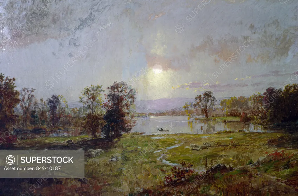 On the Susquehanna by Jasper Francis Cropsey,  (1823-1900),  USA,  Pennsylvania,  Philadelphia,  David David Gallery