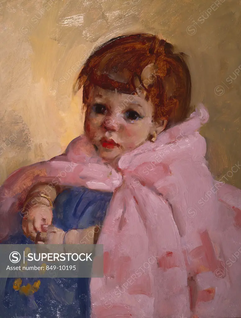 Girl in Pink Cape by Martha Walter, oil on canvas, 1930, 1875-1976, USA, Pennsylvania, Philadelphia, David David Gallery