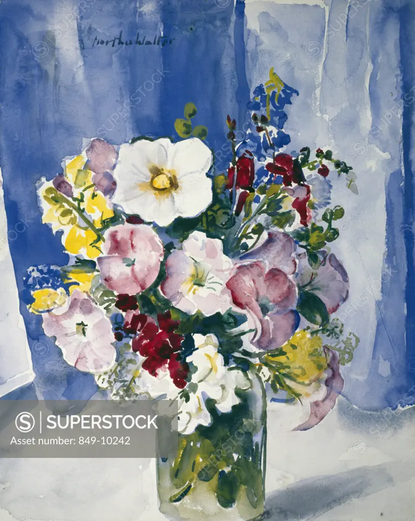 Mixed Blossoms by Martha Walter, watercolor, 1940, 1875-1976, USA, Pennsylvania, Philadelphia, David David Gallery