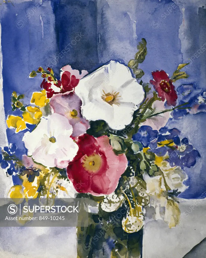 Full Blossoms by Martha Walter, watercolor, 1930, 1875-1976, USA, Pennsylvania, Philadelphia, David David Gallery