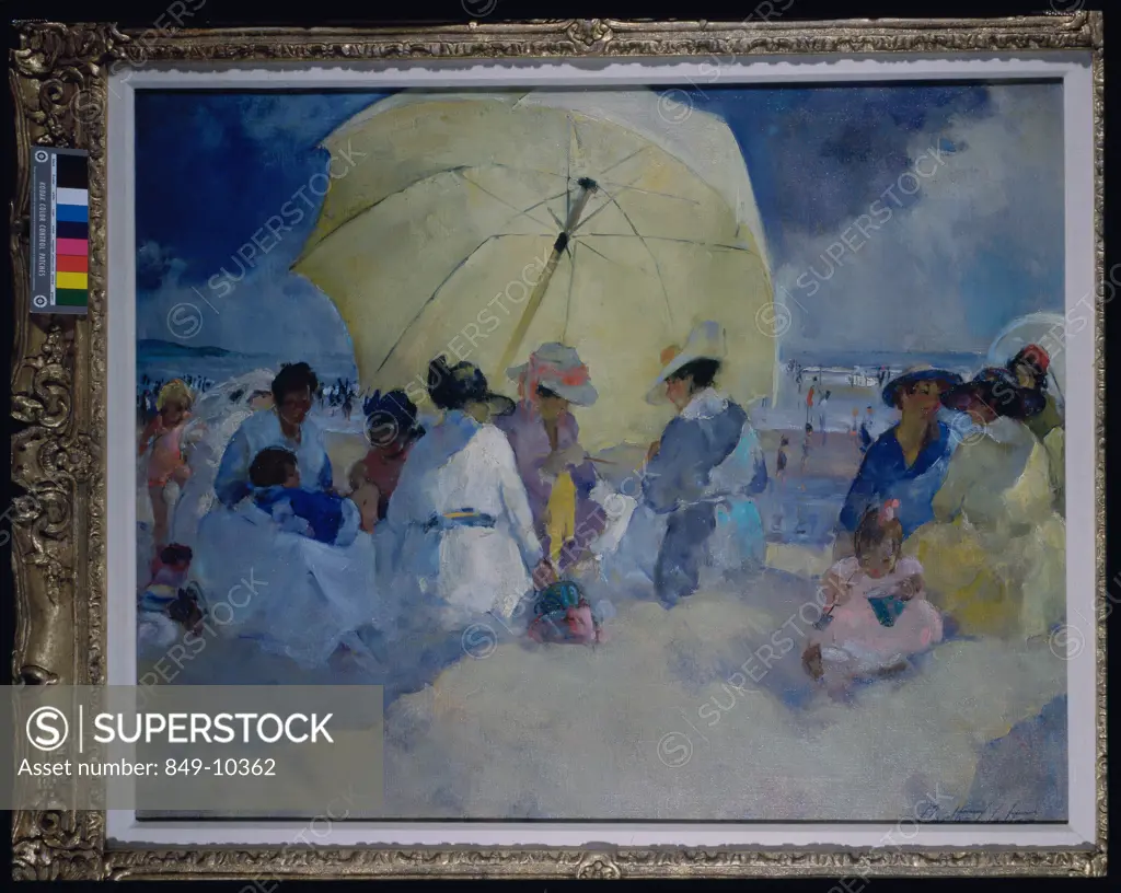 Under the Yellow Umbrella, by Martha Walter, oil on canvas, 1875-1976, USA, Pennsylvania, Philadelphia, David David Gallery