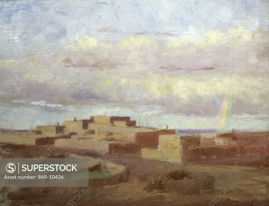 Rainbow, Zuni Village 1892 Frank Reed Whiteside (1866-1929/American) David David Gallery, Philadelphia 
