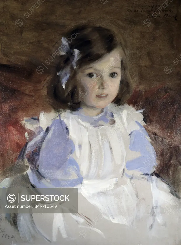 My Little Friend by Cecilia Beaux,  oil painting,  1892,  (1855-1942),  USA,  Pennsylvania,  Philadelphia,  David David Gallery