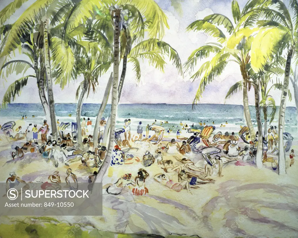 Florida Beach by Martha Walter, 1875-1976, USA, Pennsylvania, Philadelphia, David David Gallery