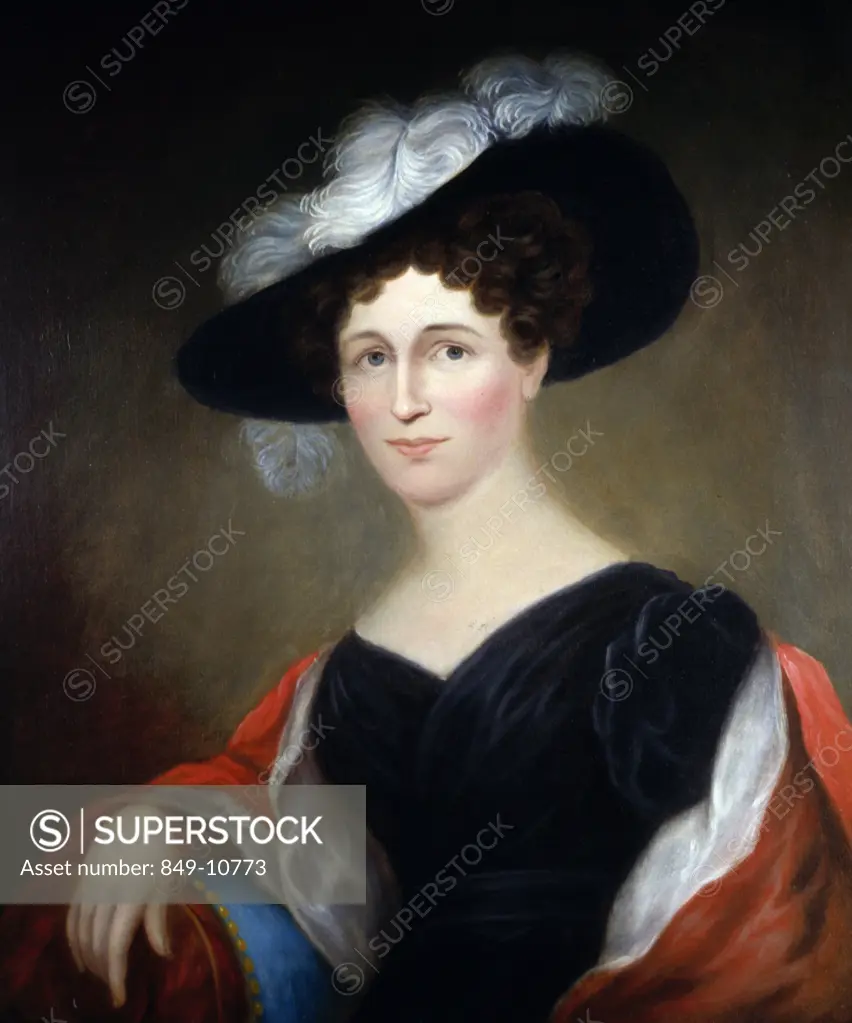 Portrait of Woman in Hat,  Painting