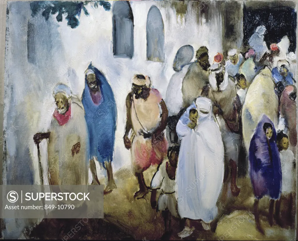 Street in Tunis by Martha Walter, oil on wood panel, 1875-1976, USA, Pennsylvania, Philadelphia, David David Gallery