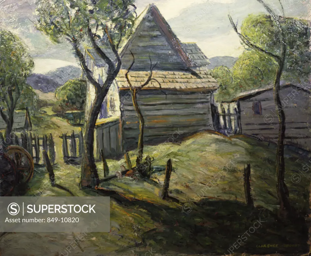 Rural House in Sunlight,  Painting