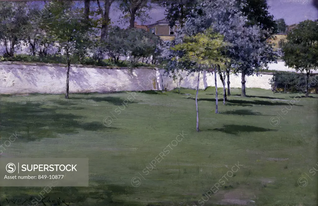 Prospect Park by William Merritt Chase,  oil on canvas,  (1849-1916),  USA,  Pennsylvania,  Philadelphia,  David David Gallery