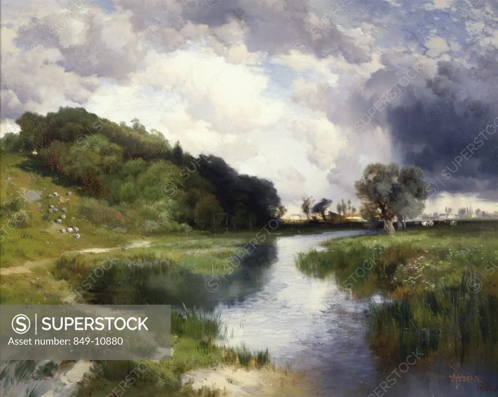 Approaching Storm, Amagansett  1884 Thomas Moran (1837-1926/American)  Oil on canvas David David Gallery, Philadelphia  