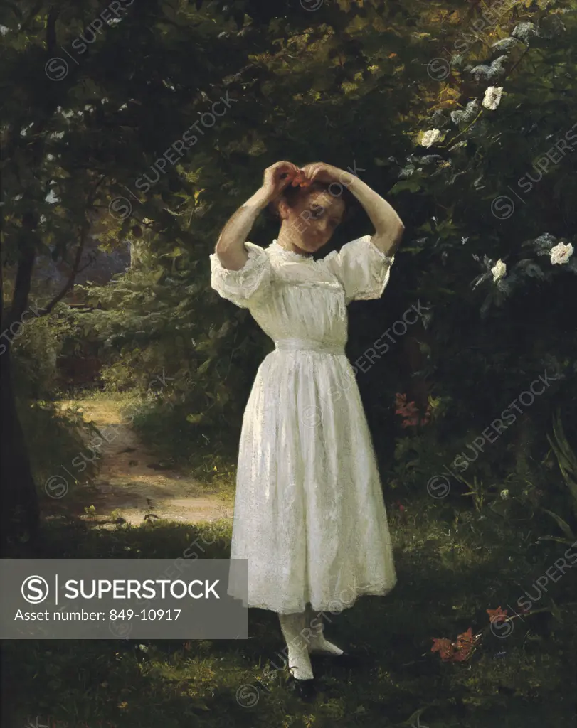 The Flower Girl John George Brown (1831-1913/American) Oil on Canvas David David Gallery, Philadelphia, Pennsylvania, USA