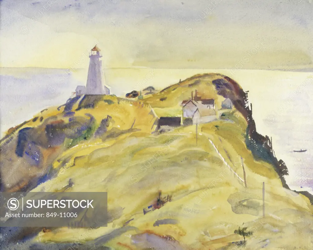 Lighthouse Point 1935 Alice Kent Stoddard (1884-1976/American) Watercolor David David Gallery, Philadelphia 