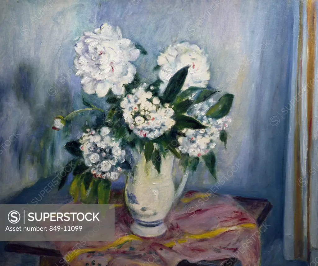 White Flowers by Martha Walter, oil on canvas, 1875-1976, USA, Pennsylvania, Philadelphia, David David Gallery