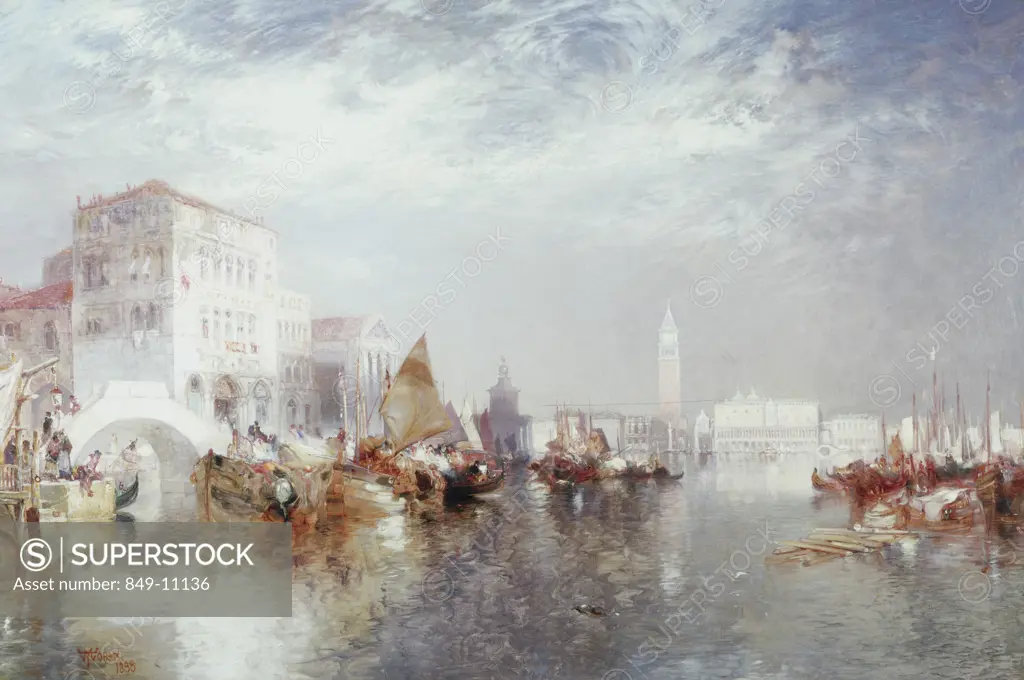 Venice 1888 Thomas Moran (1837-1926 American) Oil on canvas David David Gallery, Philadelphia, Pennsylvania, USA
