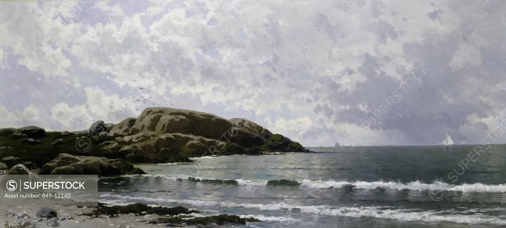 Rocky Coast by Alfred Thompson Bricher,  (1837-1908),  USA,  Pennsylvania,  Philadelphia,  David David Gallery